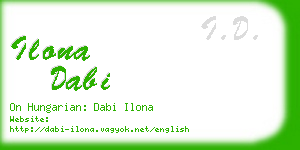 ilona dabi business card